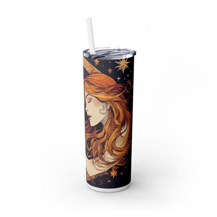 MOON SHAPING GODDESS Skinny Tumbler - Lunar Celestial Beauty Cup