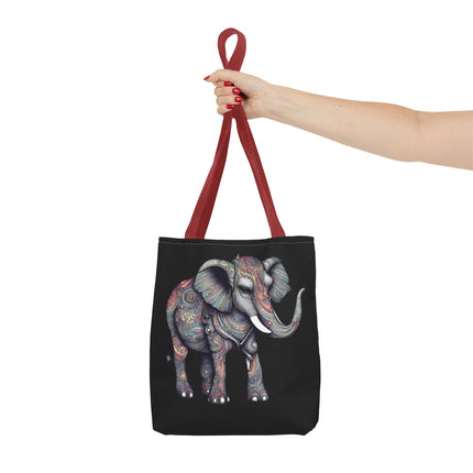 Personalized Elephant Gift Tote | Majestic Custom Grocery Bag | Animal Lovers Office Travel Carrier | Wild Kingdom Business Traveler