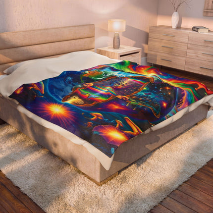 PSYCHEDELIC ALL SEEING SPACE TIME DEITY Trippy Blanket