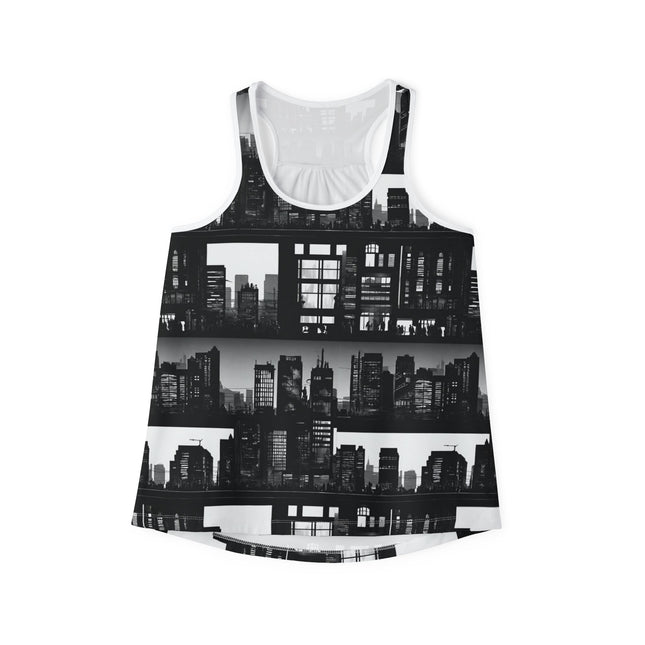 City Night Life Skyline Womens Tanks | Relax Tanks or Yoga Sleeveless Top | Girls Weekend Lounge Tank Shirt | Comfort Workout Gift