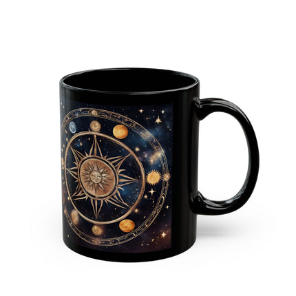 Wheel of the Year Moon | Astronomy Stars and Constellations Lunar Solar Eclipse Cycle Galaxy Wiccan Coffee Mug
