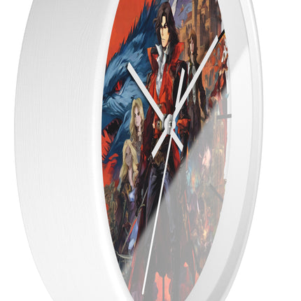 MANY TERRORS AWAIT THE FORCES OF GOOD Wall Clock - Retro Gaming Vampire Castle Decor