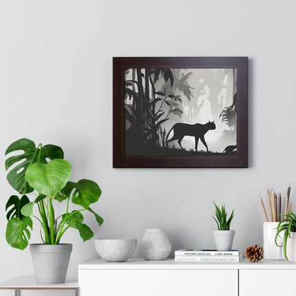 CHEETAH PREDATOR SHADOW - Wild Leopard Jungle Framed Wall Art