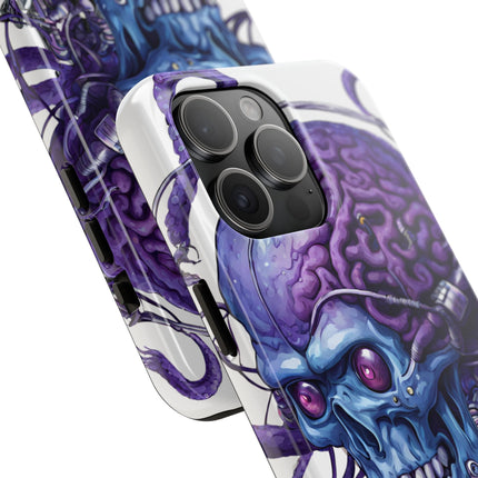BLUE ALIEN SKULL Phone Case