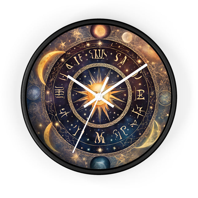 GALAXY CYCLE Wall Clock - Celestial Moon Phases Astronomy Decor