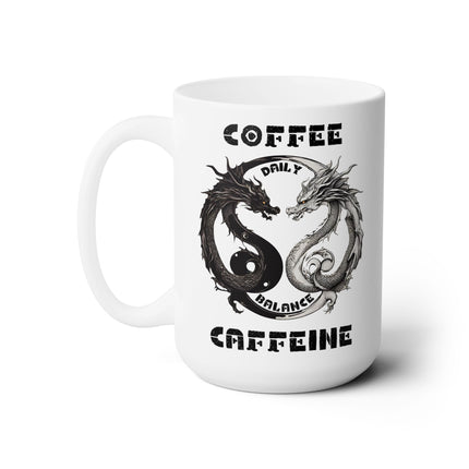 DAILY BALANCE CAFFEINE Dragon Yin Yang Coffee Mug