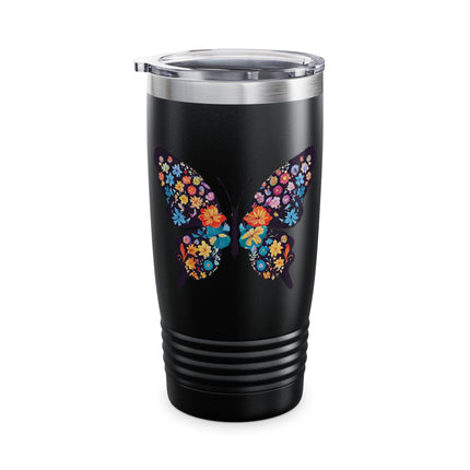 FLORAL PATTERNED BUTTERFLY Tumbler