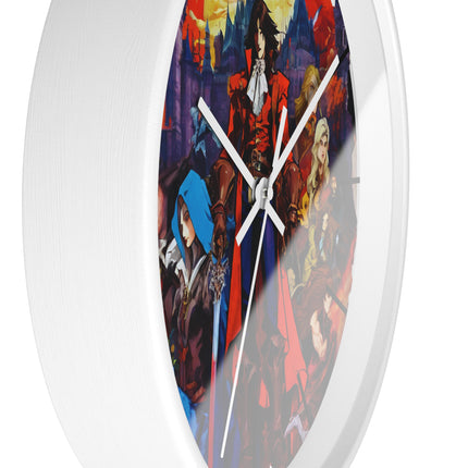ALLIANCE AGAINST EVIL Video Game Inspired Abstract Collage Wall Art Clock