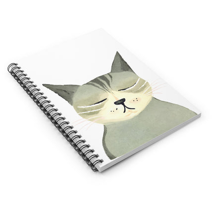 Uptight Offended Cat Unhappy Kitty Spiral Notebook Rule Line Paper A5 6x8 Inch Size Journal Cat Lovers Gift
