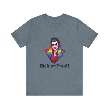 D**K OR TREAT! T-Shirt - Funny LGBTQ Vampire Halloween Humor Tee