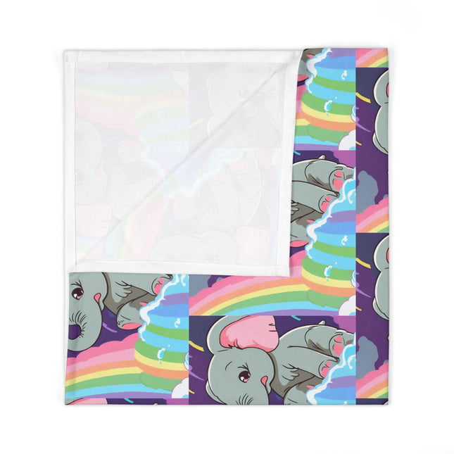 Animal Baby Swaddler, Elephant Rainbow Waterfall Changing Blanket, Cute Baby Shower Gift, Colorful Flowing Water Cartoon Infant Cover