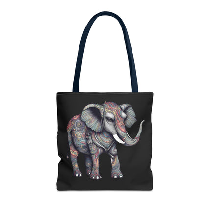 Personalized Elephant Gift Tote | Majestic Custom Grocery Bag | Animal Lovers Office Travel Carrier | Wild Kingdom Business Traveler