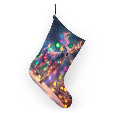 Mythical Beasts Christmas Stockings, Kids Adults Mystical Deer Lights Sock, Festive Fantasy Lovers Gift, Snow Creatures Holiday Winterland