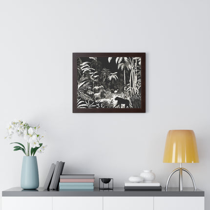 ANIMAL KINGDOM JUNGLE SCENE - Wildlife Shadow Framed Wall Art
