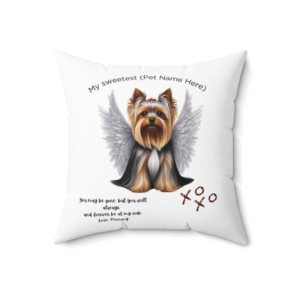 PERSONALIZED PET MEMORIAL PILLOW, Yorkshire Terrier
