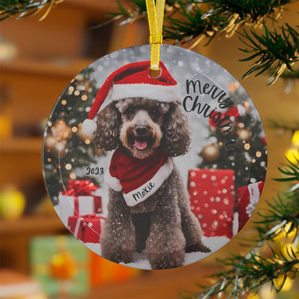 PERSONALIZED POODLE Christmas Ornament
