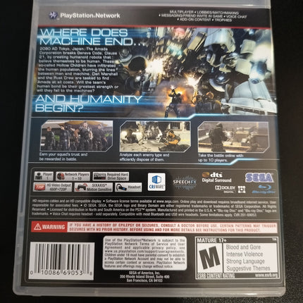 BINARY DOMAIN Playstation 3 PS3