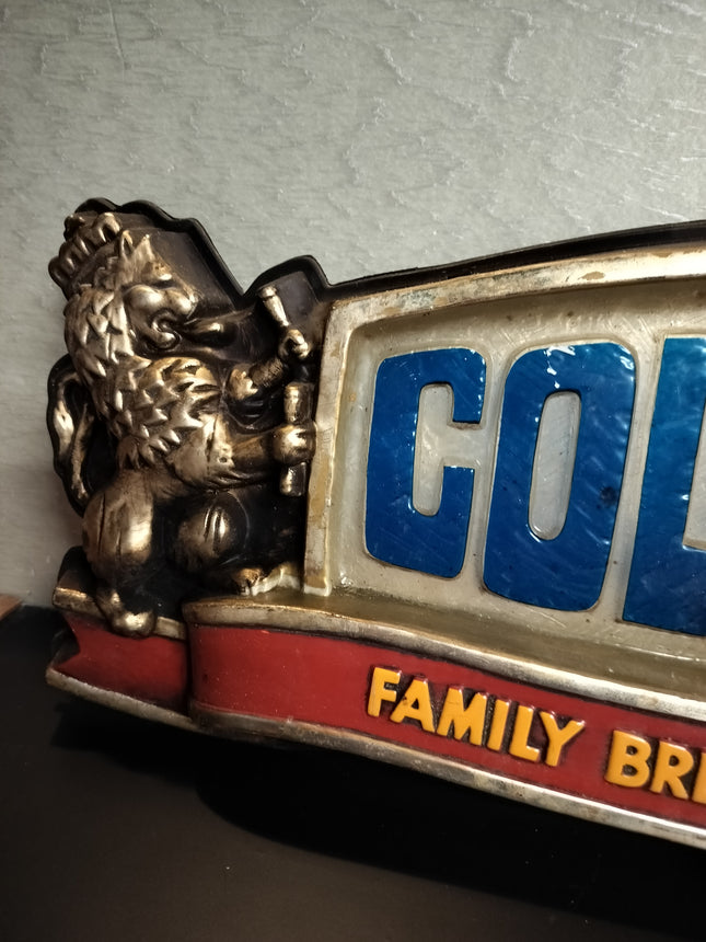 Stroh's Cold Beer 38" Vintage Plastic Large Wall Bar Sign Hanging