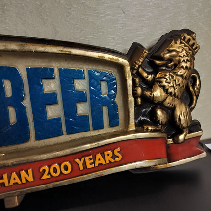 Stroh's Cold Beer 38" Vintage Plastic Large Wall Bar Sign Hanging