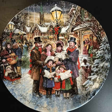 Joyful Carolers Vintage Stewart Sherwood 1992 Victorian Collectors Plate #2485