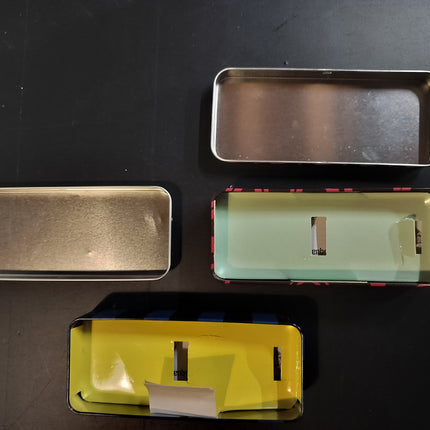 SpongeBob SquarePants and Squidward Empty Watch Tin Cases with Manuals