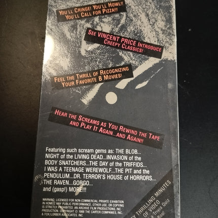 CREEPY CLASSICS VHS VINCENT PRICE