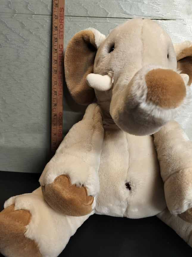Vintage JCPENNEY Golden Bear 24" (if Standing) Elephant Plush Stuffed Animal Toy