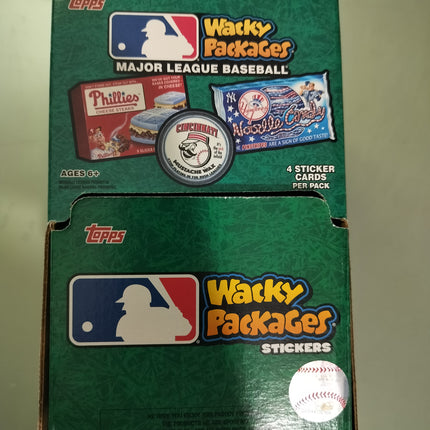 WACKY PACKAGES MAJOR LEAGUE BASEBALL Trading Cards Empty Gravity Feed Box