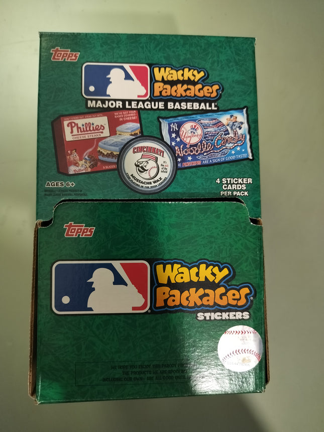 WACKY PACKAGES MAJOR LEAGUE BASEBALL Trading Cards Empty Gravity Feed Box