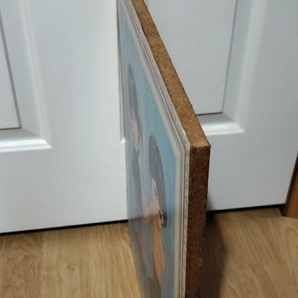 VINTAGE LEE ART BIG EYE BOY AND GIRL HOLDING HANDS WALL PLAQUE