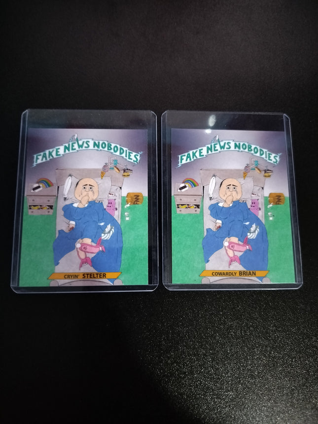 FAKE NEWS NOBODIES Magnet Set 1st Test Print - CRYIN' STELTER & COWARDLY BRIAN
