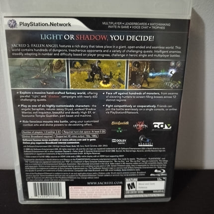 SACRED 2 FALLEN ANGEL Playstation 3 PS3