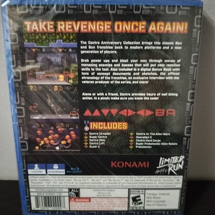 CONTRA ANNIVERSARY COLLECTION Limited Run Playstation 4 PS4