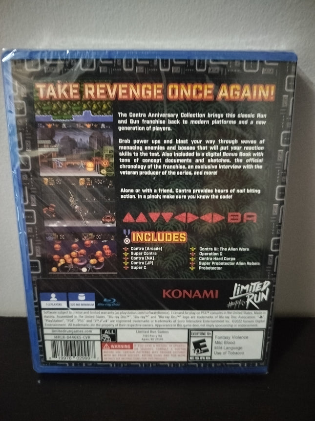 CONTRA ANNIVERSARY COLLECTION Limited Run Playstation 4 PS4