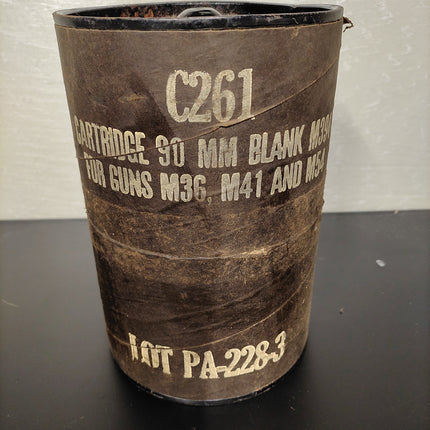 Vintage C261 Blank 90MM Empty Cartridge Canister US Army M36 M41 M54