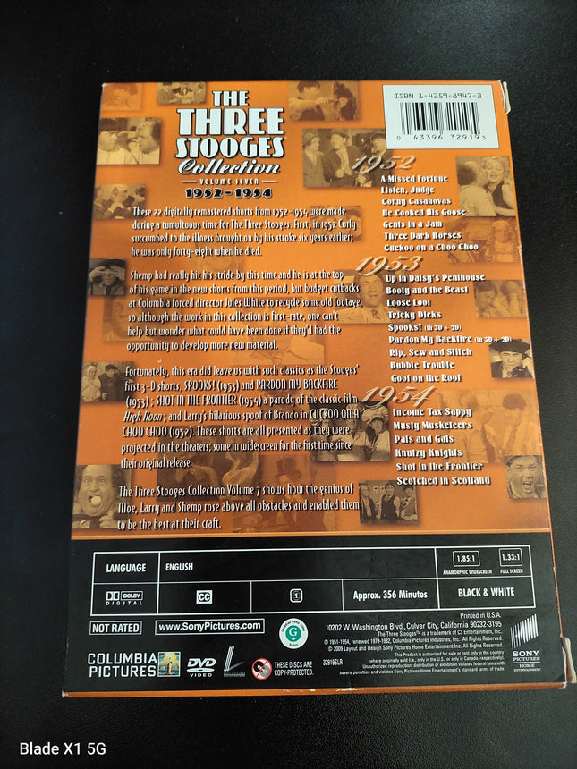 THE THREE STOOGES COLLECTION Volume Seven DVD Set