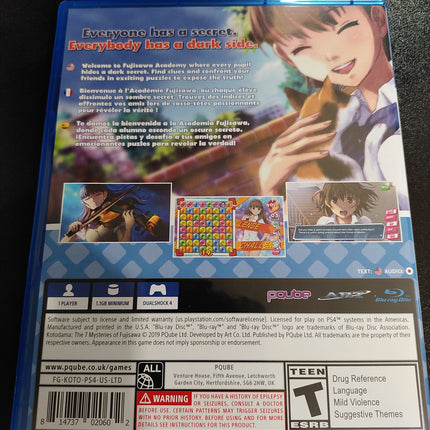 KOTODAMA THE 7 MYSTERIES OF FUJISAWA Playstaion 4 PS4