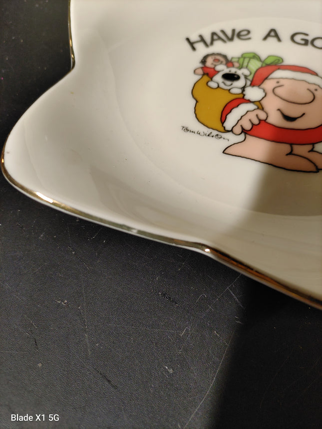 Vintage Ziggy by Tom Wilson Have a Goody! Christmas Dish
