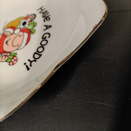 Vintage Ziggy by Tom Wilson Have a Goody! Christmas Dish