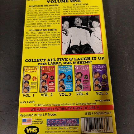 THE THREE STOOGES COLLECTION Volume One VHS