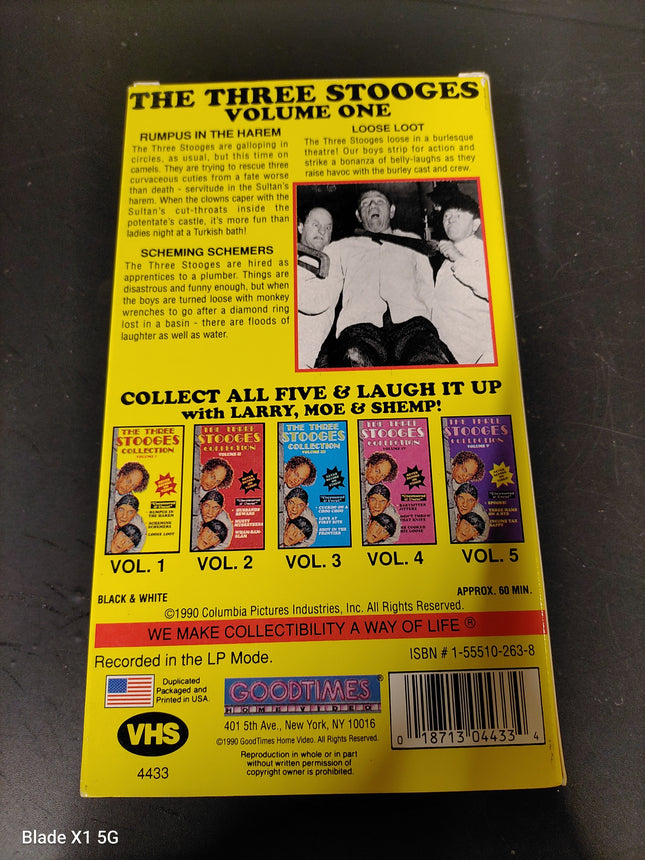 THE THREE STOOGES COLLECTION Volume One VHS
