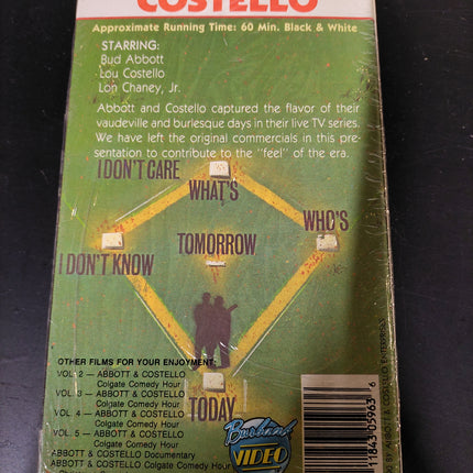ABBOT & COSTELLO WHO'S ON FIRST? Classic Comedy VHS