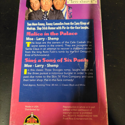 THE THREE STOOGES Shorts VHS