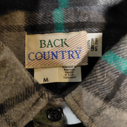 VINTAGE BACK COUNTRY Plaid Long Sleeve Medium Button Front Shirt