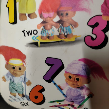 RUSS TREASURE TROLLS Vintage Food Activity Placemats (2) RARE