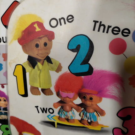 RUSS TREASURE TROLLS Vintage Food Activity Placemats (2) RARE