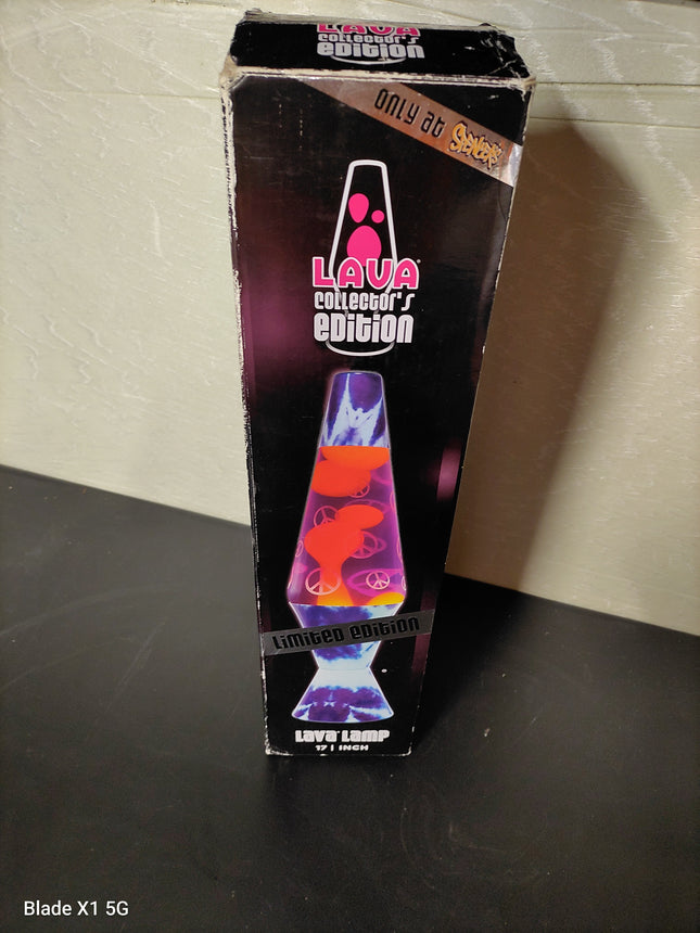 Spencer's RARE Limited Edition Peace Frosted Tye Dye Lava Lamp Brand New