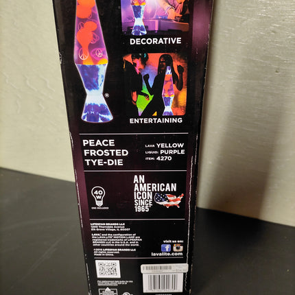 Spencer's RARE Limited Edition Peace Frosted Tye Dye Lava Lamp Brand New