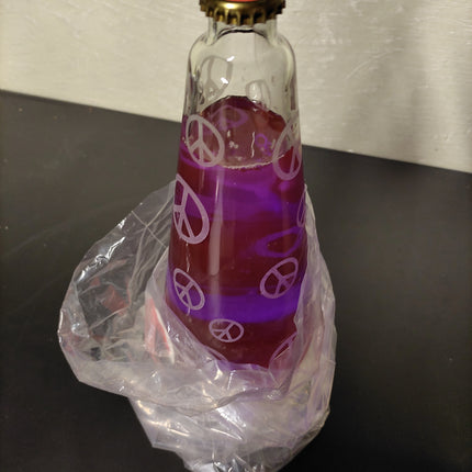Spencer's RARE Limited Edition Peace Frosted Tye Dye Lava Lamp Brand New